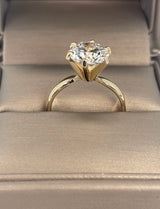 14K Yellow Gold Lab Diamond Engagement Ring