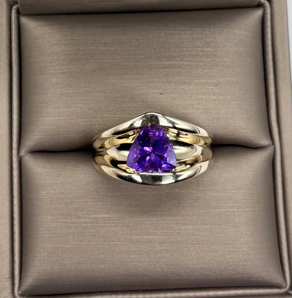 14k Yellow Gold Ring With Amethyst