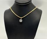 14k Floating Diamond Necklace And Pendant