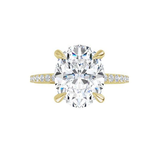 14K Yellow Oval Engagement Ring – VTC Watches